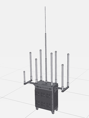 Omni Directional Portable RCIED Jammer Tần số 20MHz-6GHz